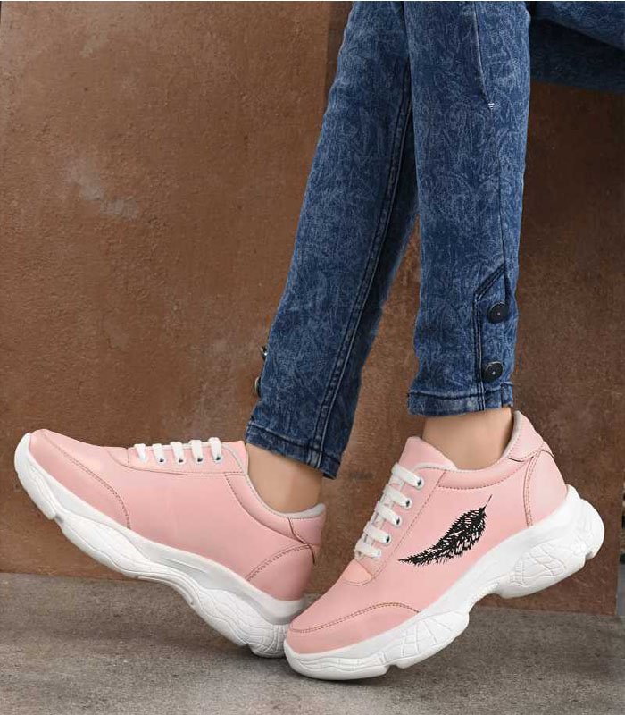 Casual Sports Shoe Sneakers For Women Sneakers For Women (Pink)